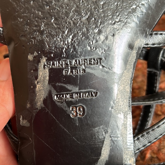 SOLD❤️Authentic Saint Laurent Black Cassandra Sandal - Picture 5 of 11